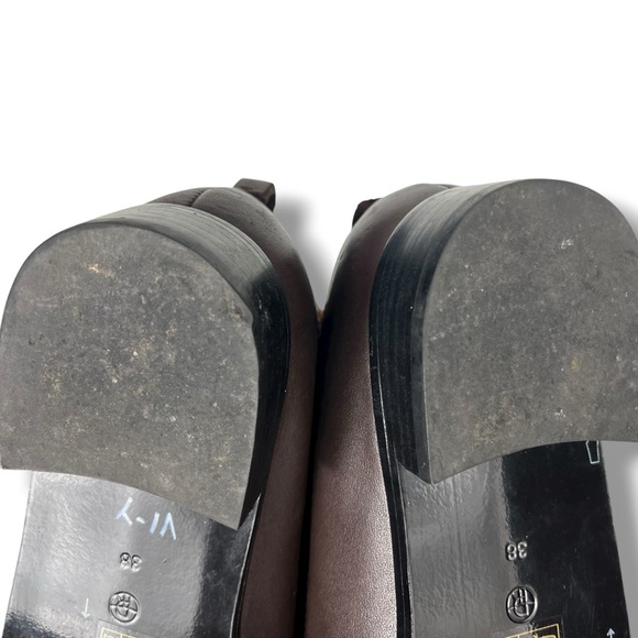 The Row Calfskin Loafers Brown Leather Size 38/7.5 Made In Italy Quiet Luxury - Picture 12 of 13